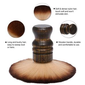 Cepillo de cuello para <span class=keywords><strong>peluqueros</strong></span> con mango de madera, cepillo de nailon suave para limpiar el rostro, cepillo para barberos - Product Image 6