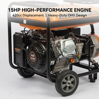 PowerVALUE ZH6500E 4-Takt Benzin-Generator 5,5kW mit Autostart, 230V, Digitales VFT-Messgerät, CE-Zertifiziert