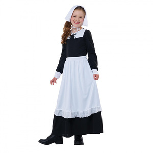 Disfraz de Sirvienta de Halloween para Niñas, Conjunto de Tres Piezas con Pañuelo para la Cabeza, Cuello y Delantal, Material de Algodón, Primavera 2025 - Product Image 5