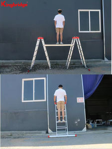 Kingbridge Échelle d'échafaudage traditionnelle en alliage d'aluminium haute résistance Échafaudage mobile - Product Image 3