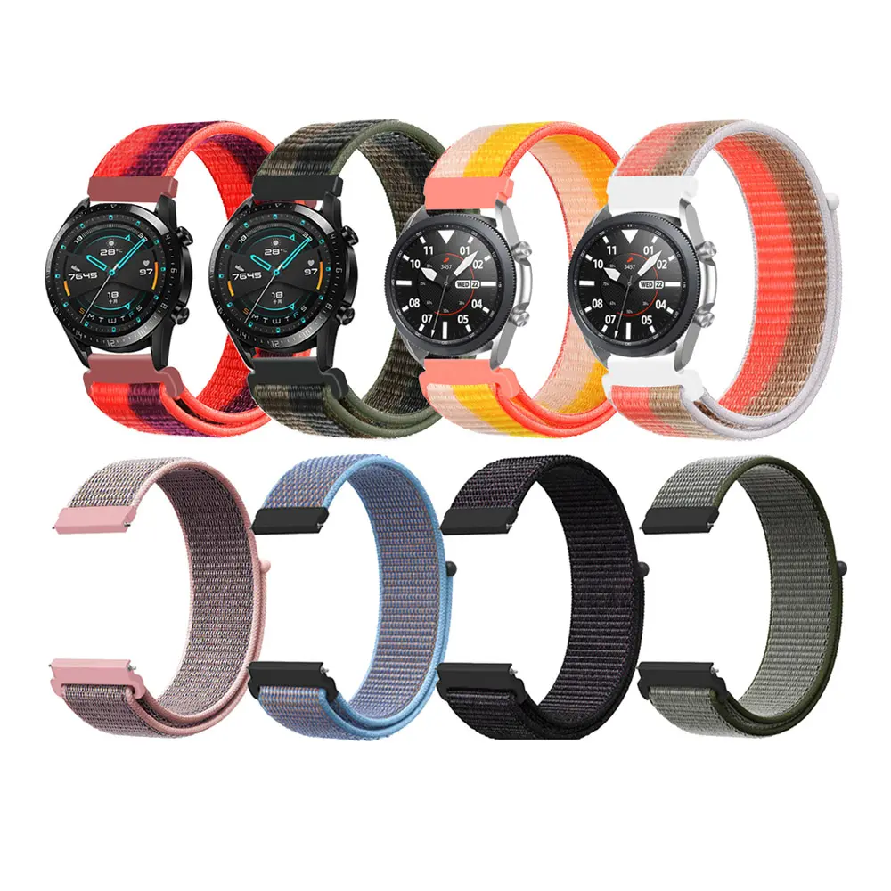 Universal Woven Nylon Band Sport Strap for Samsung galaxy watch /Huawei GT amazfit Smart Watch straps