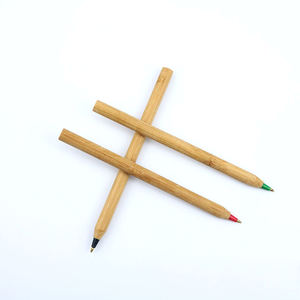 Stylo bille en bois de bambou biodégradable et recyclable, personnalisable avec logo, emballage en gros pour usine, respectueux de l'environnement - Product Image 1