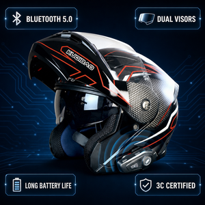Casco de Motocicleta Modular con <span class=keywords><strong>Bluetooth</strong></span> A818, Visera Doble Abatible, Auriculares K50, Certificado 3C, para Hombres y Mujeres - Product Image 5