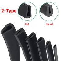 Perfil en U de PVC Extruido de Alta Calidad para Sellado de Bordes de Ventanas Corredizas, Color Negro, Personalizado