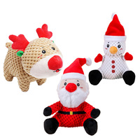 Ensemble de jouets en peluche pour Noël pour animaux de compagnie, jouets à mâcher qui couinent, soulagent l'ennui, durables, pour chiens de petite, moyenne et grande taille, vente en gros, édition limitée