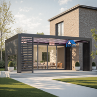 Pergola motorisée personnalisable pour patio, couvertures de jardin, cuisine extérieure automatique, pergola bioclimatique en aluminium à lames orientables