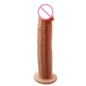 New arrival Erotic sex toy dick Corn shaped sex for female Vagina massager plastic penis for sale