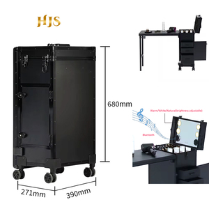 Mesa de Manicura <span class=keywords><strong>Negra</strong></span> con Marco Dorado, Muebles de Salón de Manicura, Mesa de Manicura <span class=keywords><strong>Negra</strong></span> con Marco Dorado - Product Image 4