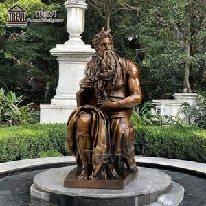Figura in metallo fuso statua famosa scultura in bronzo all'aperto Moses - Product Image 5