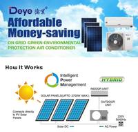 Climatiseur hybride solaire AC/DC Deye 12000/18000/24000 BTU, système split, refroidissement/chauffage domestique, installation facile, portable