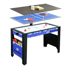 High-end 3 in 1 air hockey table with table tennis dinning on top for indoor electronic hockey table game machine TH-1206