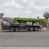 Grue à flèche télescopique ZTC1000V663, en stock, d'occasion, capacité 100 tonnes, flèche 60,5 m, pour travaux de construction de ponts et de structures en acier