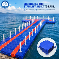 Nuevo Diseño 2027, Cubo Flotante Modular de HDPE, Bloques de Muelle Flotante Antideslizantes, Capacidad de Carga de 300-350 kg/m, Certificación ISO CE