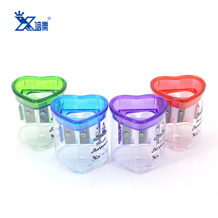 Популярная классическая ручная офисная Пластиковая точилка для карандашей с двумя отверстиями