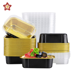 Moldes Rectangulares Mini para Pan de Aluminio EUSOAR con Tapas para Aperitivos, Postres, Flanes, Moldes Desechables de Aluminio para Hornear Postres - Product Image 1