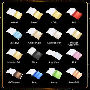 Lámina <span class=keywords><strong>de</strong></span> Oro <span class=keywords><strong>de</strong></span> Imitación <span class=keywords><strong>de</strong></span> 9*9cm para Decoración <span class=keywords><strong>de</strong></span> Muebles, Estatuas <span class=keywords><strong>de</strong></span> Buda, Cristal, Hojas <span class=keywords><strong>de</strong></span> Plata <span class=keywords><strong>de</strong></span> Taiwán - Product Image 5