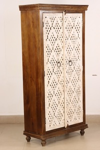 Modern Solid Wood <b>Wardrobe</b> with <b>Large</b> Storage Space Durable Wooden Finish and Elegant Bedroom Furniture Design for Luxury Home - Product Image 2