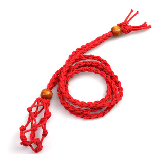Colar Ajustável Telescópico Unissex Vintage com Pingente, Cordão de Algodão Trançado com Fio Encerado e Pedra Natural, Estilo Transfronteiriço - Product Image 2