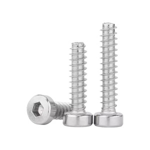 304 Stainless Steel Cylindrical Head Internal Hex Socket Self Tapping Screws M4 M5 M6 Metric Grade A Construction Industry - Product Image 1