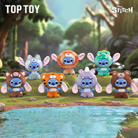 POP MART TOPTOY 100% Original Dsi-ney Stitch Série Animaux Sauvages Vinyle & Peluche Boîte Mystère Cartoon Anime Mystery BoxToyGiftLabUBU