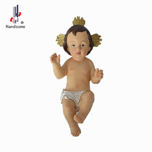 Statua di Gesù Bambino in Resina, Figurina Cristiana Promozionale all'Ingrosso, Regalo Natalizio per Occasioni Religiose, Arte <span class=keywords><strong>Cattolica</strong></span> OEM, Finitura 20+ - Product Image 4