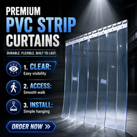 Rideaux à Lanières PVC Anti-Poussière Standard Souples et Lisses Transparents de 0,8 à 7 mm, Meilleures Ventes d'Usine pour Entrepôt