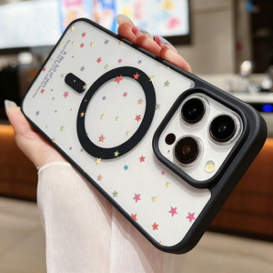 Funda para iPhone 17 Pro Max, Acrílico Magnético Mate, Diseño de Estrellas Pequeñas en Pantalla Completa, Orificio Grande, Antigolpes - Product Image 5