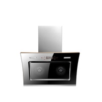 Hotte de cuisine murale latérale de 90 cm en acier inoxydable avec aspiration puissante