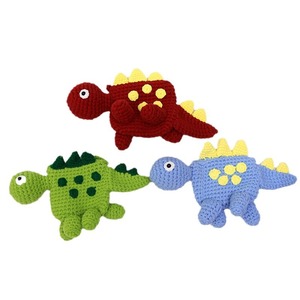 Cross-border popular knitted cartoon dinosaur bag, cute children's crossbody bag, <b>crocheted</b> <b>plush</b> finished product coin purse - Product Image 4