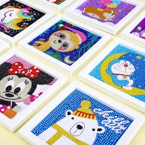Venta caliente Animal Birds Picture Kits de pintura de diamantes de tamaño infantil para niños con marco - Product Image 6