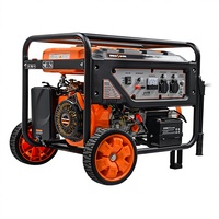 Générateur à essence AVR 3kw/5kw/6kw/8000w 230V 50HZ, monocylindre, refroidi par air, avec démarrage à clé, pour chantier