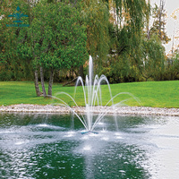 Watershow Grand étang Jardin extérieur Musical Dancing Wave 12 Fontaine flottante pour lac
