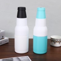 Refroidisseur de bouteille de bière en acier inoxydable de 12 oz avec bouchon à vis