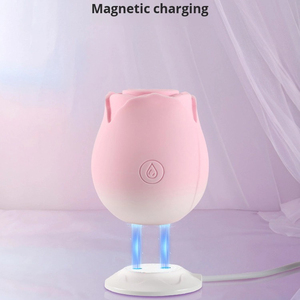 Vibrator silikon mawar wanita mainan seks dewasa Stimulator penghisap klitoral dan puting mainan masturbasi wanita grosir untuk pasangan - Product Image 4