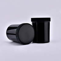 Vente en gros de pots en plastique PET noirs de 1000 ml de qualité alimentaire pour bonbons, biscuits, crème pour le visage, après-shampoing, crème pour le corps, crème cosmétique