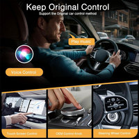 2025 nouveau Woobobobox usine Stable Oem Linux S7 2 en 1 adaptateur de dongle Carplay sans fil WIFI 5.8 BT 5.4 avec câble de type nouilles