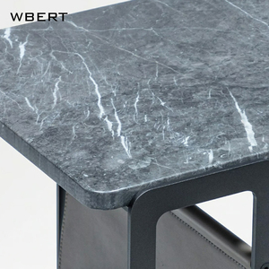 WBERT Luxury Italian Marble Side Table Modern Design for Guesthouse Club Sales Office Hotel Living Room <b>Corner</b> Table - Product Image 4
