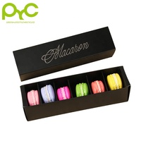 Boîte d'emballage alimentaire pour macarons, directement de l'usine, boîte en papier pour 6 mini-gâteaux, petits desserts