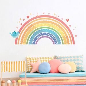 Pegatinas de Pared de PVC con Diseño de Arcoíris Personalizadas, Calcomanías de Vinilo Autoadhesivas Impermeables para Habitaciones Infantiles, Decoración Removible para el Hogar - Product Image 1