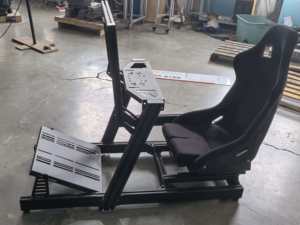 Silla Gaming con Chasis para Simulación de Carreras, Asiento Tipo Bucket Estándar para un Solo Monitor, Cabina de Simulación de Carreras para Interiores y Exteriores, Color Metálico Personalizable - Product Image 4