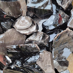 Pierre d'obsidienne argentée naturelle de haute qualité, taillée, écologique, de <span class=keywords><strong>forme</strong></span> irrégulière, utilisée pour la décoration - Product Image 2