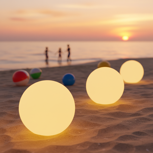 ไฟทรงกลม LED พลังงานแสงอาทิตย์สำหรับภายนอกอาคาร IP65 ขนาด 40 ซม. เปลี่ยนสีได้ RGB ตกแต่งสวน 30 สีขาว 80 LED DC 6V - Product Image 1