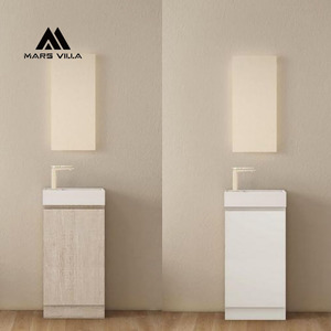 <span class=keywords><strong>Meuble</strong></span> sous-vasque fin <span class=keywords><strong>scandinave</strong></span> en bois contreplaqué Mars Villa avec éclairage LED intégré, idéal pour salle de bain, compatible OEM, pour l'Europe - Product Image 4