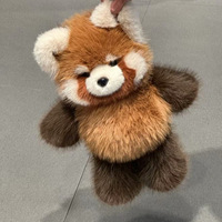 Peluche Panda Rouge Mignon et Doux pour Enfants et Amateurs d'Animaux