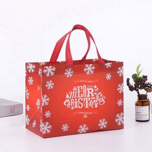Bolsa de Compras Personalizada de Tela No Tejida con Logotipo Impreso, Bolsas Navideñas de Tela No Tejida, Bolsas de Regalo Coloridas y Ecológicas, Publicitarias - Product Image 2