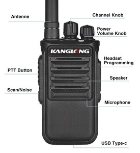 Tốt nhất người bán giấy phép miễn phí tùy chỉnh Kanglong T-288 Mini <span class=keywords><strong>UHF</strong></span> Walkie Talkie 400-480Mhz Type-C sạc 2 Wát cầm tay hai chiều đài phát thanh - Product Image 5
