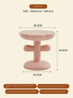 Table d'appoint de canapé crème moderne Mini table d'angle de balcon créative pour petit appartement pour le salon Caractéristiques de la table basse à fleurs