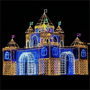 Arche lumineuse LED <span class=keywords><strong>de</strong></span> qualité commerciale, motif château, décoration féerique extérieure pour festival, parc à thème, zoo, spectacle <span class=keywords><strong>de</strong></span> lumières <span class=keywords><strong>de</strong></span> Noël - Product Image 1