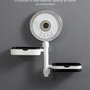 Porte-savon mural créatif en plastique, sans perçage, pour salle de bain, boîte à savon, étagère pour articles de toilette quotidiens - Product Image 3