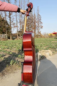 <span class=keywords><strong>Violonchelo</strong></span> HC035 de Arce Flameado Barnizado a Mano en Rojo Marrón Brillante de la Marca Sinomusik - Product Image 4